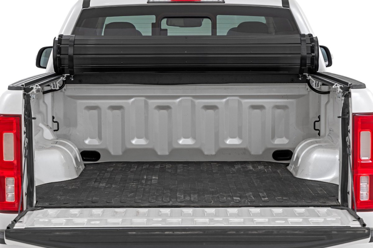 Ford Ranger Hard Roll Up Bed Cover - Rough Country - Matte Black - '19-'23